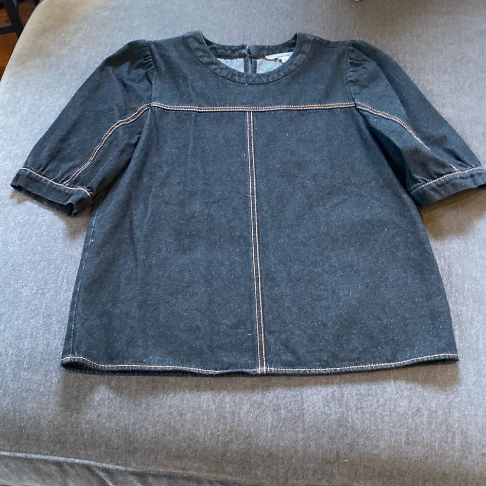 Steve Madden Black Denim Top. Sz Small.